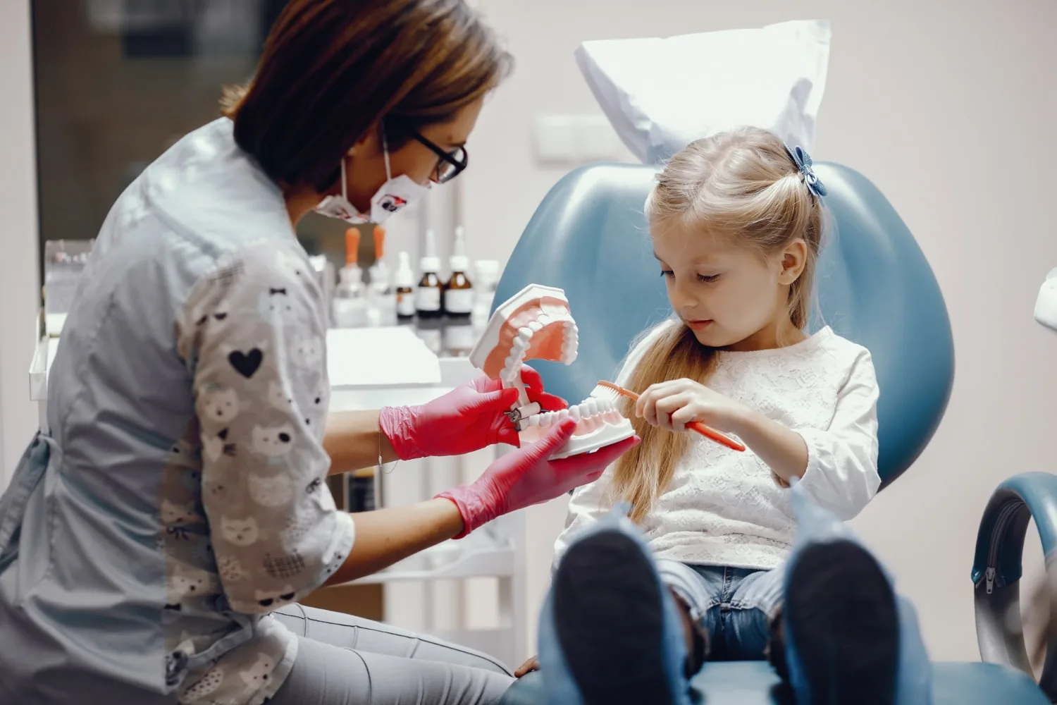 Illustration for Tips to Prepare Your Child for Their First Spring Break Dental Visit.