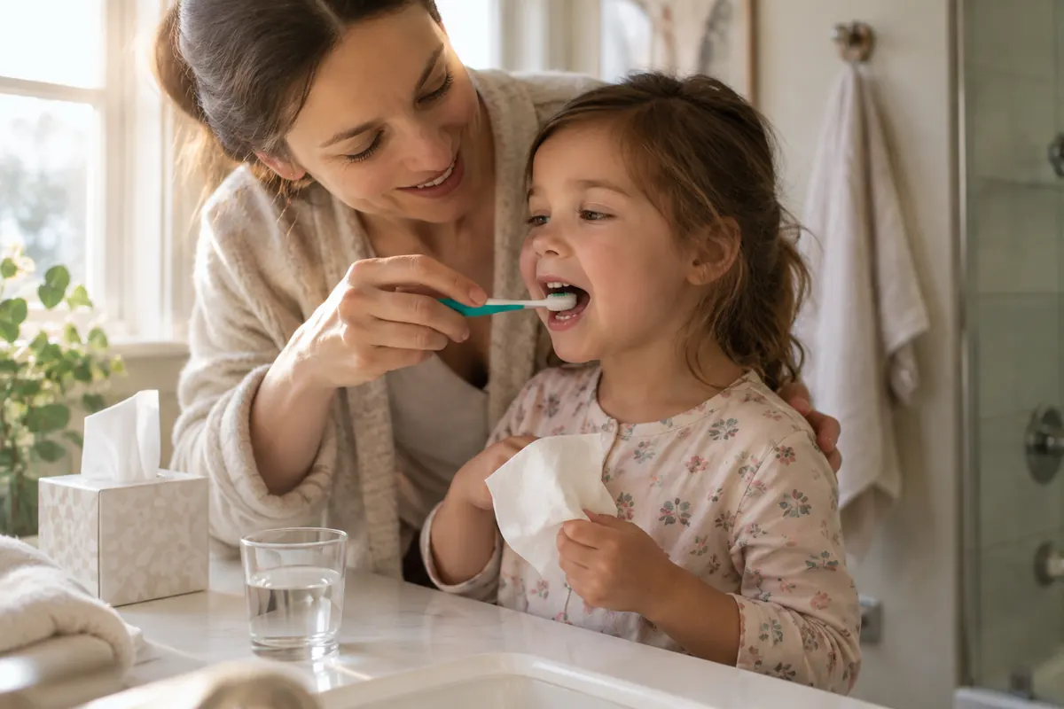 Illustration for Sick Season Smiles: Caring for Your Child's Teeth During Cold and Flu Season in Zanesville.
